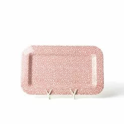 Coton Colors Red Small Dot Mini Entertaining Rectangle Platter Happy Everything By Coton Colors