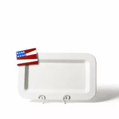 Coton Colors White Small Dot Mini Entertaining Rectangle Platter