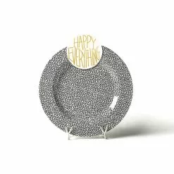 Coton Colors Black Small Dot Big Entertaining Round Platter