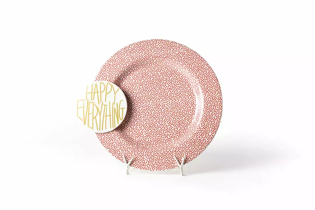 Coton Colors Red Small Dot Big Entertaining Round Platter 2 Coton Colors Red Small Dot Big Entertaining Round Platter