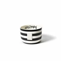 Coton Colors Black Stripe Mini Happy Everything Bowl Happy Everything By Coton Colors