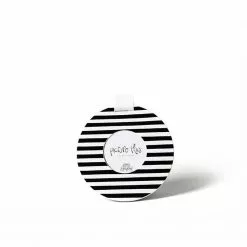 Coton Colors Happy Everything By Coton Colors Black Medium Stripe Mini Round Frame