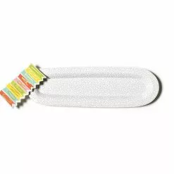 Coton Colors Happy Everything By Coton Colors Stone Small Dot Mini Skinny Oval Entertaining Tray