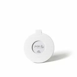 Coton Colors White Medium Stripe Mini Round Frame