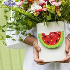 Coton Colors White Small Dot Mini Oval Vase Happy Everything By Coton Colors