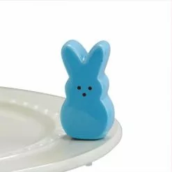 Nora Fleming Tabletop Mini Blue Bunny Peep A273 Nora Fleming