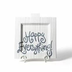 Coton Colors Stone Stripe Happy Everything Big Square Platter