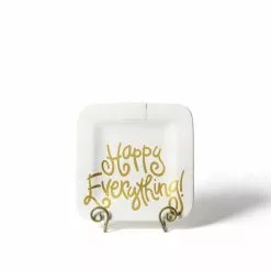 Coton Colors White Stripe Happy Everything Mini Platter Happy Everything By Coton Colors