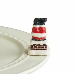 Nora Fleming Mini Santa Legs In Chimney A256